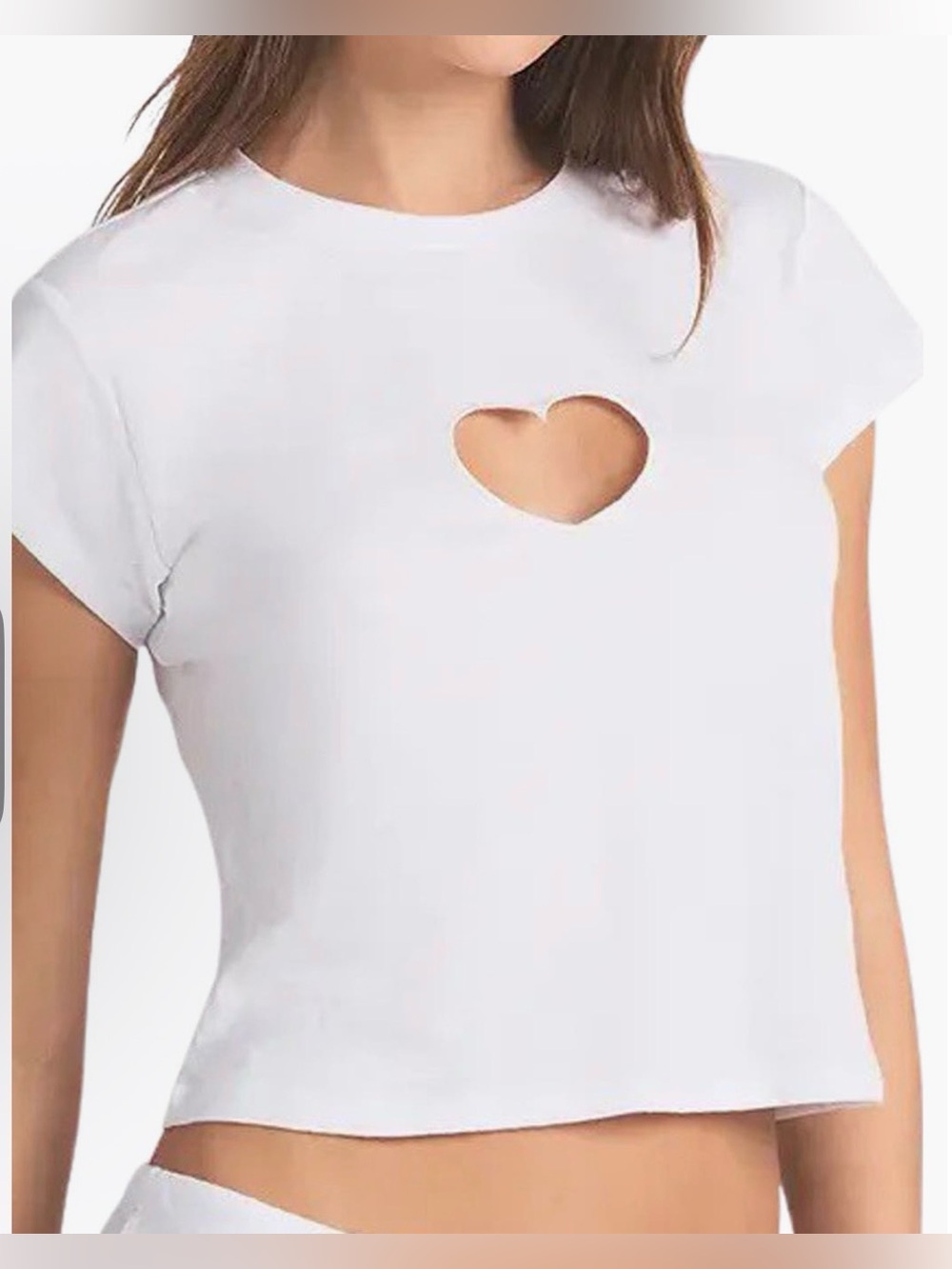 🔥 SKIMS Baby Heart T-Shirt | Snow | M | NWT 🔥